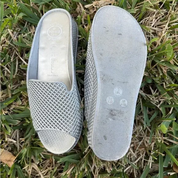 Jeffery Campbell Silver Slide Plastic Sandals - Picture 4 of 4